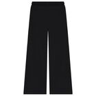 Girls Black Logo Trousers, 1, hi-res