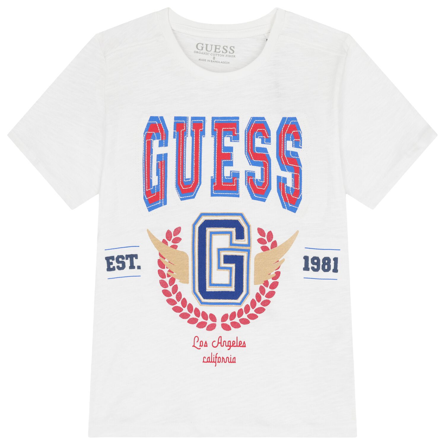 تيشيرت اولاد بالشعار باللون الابيض , 1, hi-res