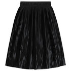 تنورة بنات بالشعار باللون الاسود , 1, hi-res