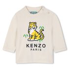 Younger Ivory Tiger Logo Long Sleeve Top, 1, hi-res