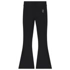 Girls Black Diamante Logo & Flared Leggings Set, 1, hi-res