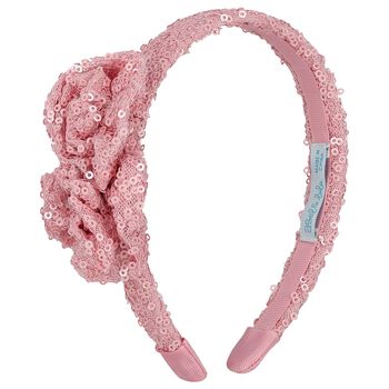 Girls Pink Sequin Headband