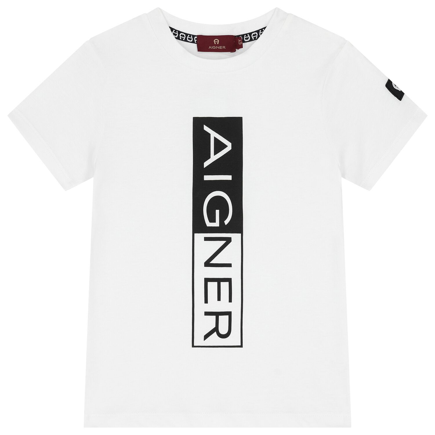 Boys White Logo T-Shirt, 4, hi-res image number null