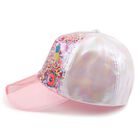 Girls Silver Iridescent Cap, 1, hi-res
