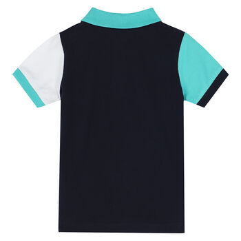 Boys Navy Logo Polo Shirt
