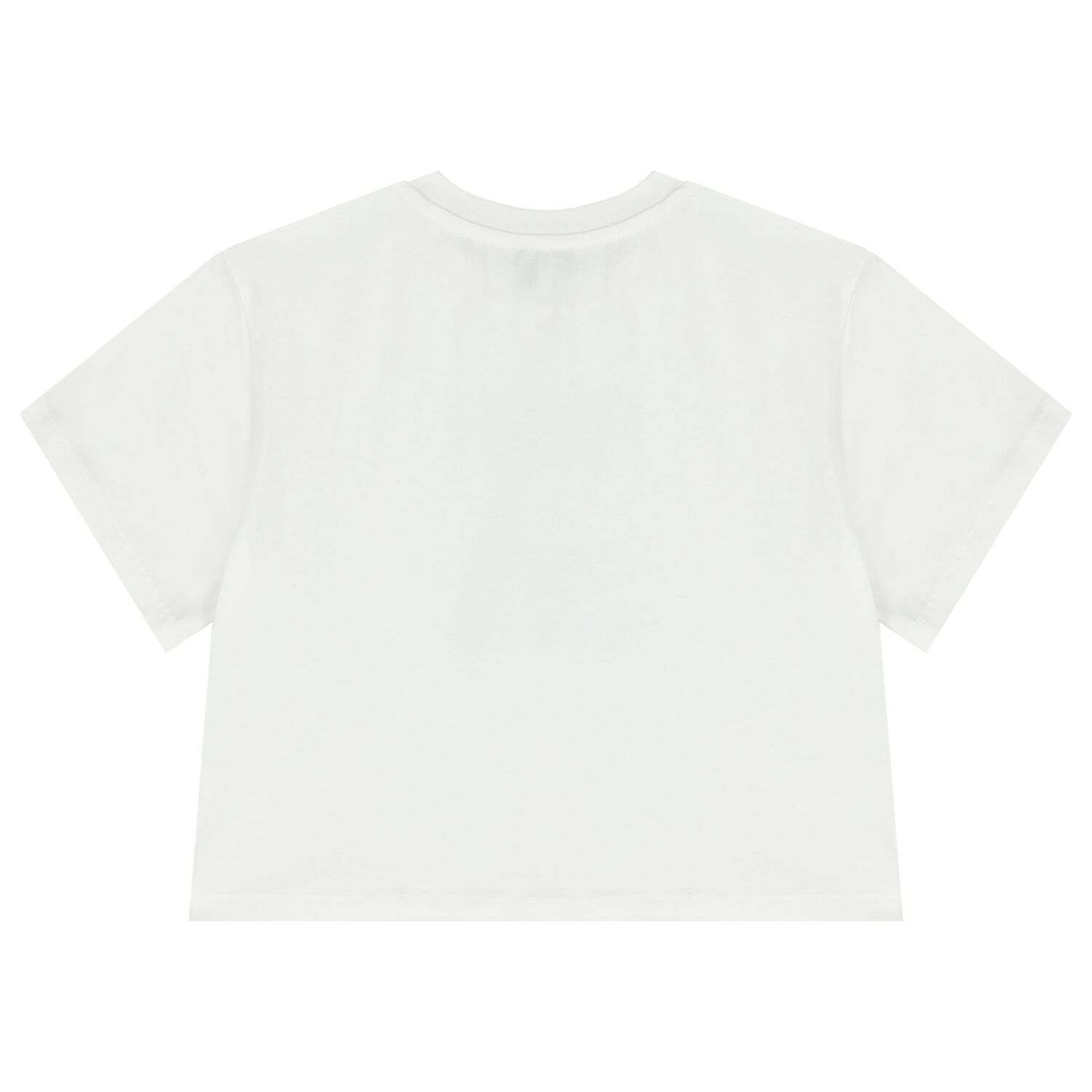 تيشيرت بنات بالشعار باللون الابيض , 1, hi-res