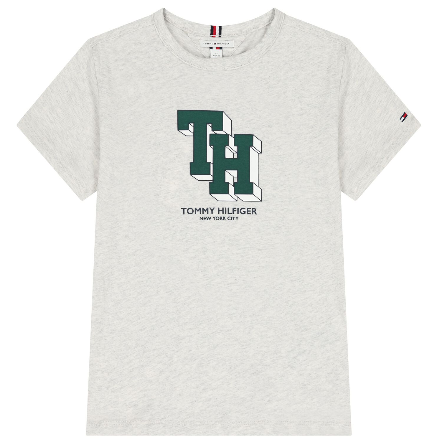 Boys Grey Logo T-Shirt, 3, hi-res