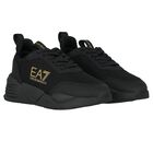 Black Logo Trainers, 1, hi-res
