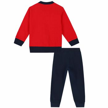 Boys Red & Navy Tracksuit