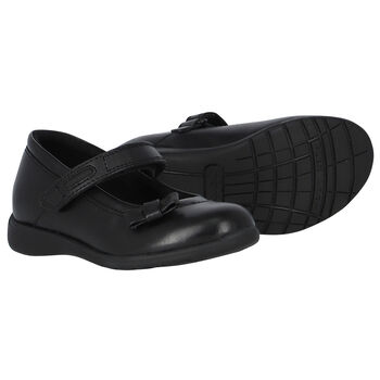 Girls Black Leather Shoes