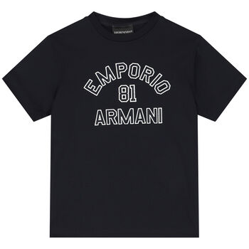 Boys Navy Blue Logo T-Shirt