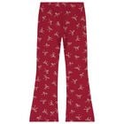 Girls Beige & Burgundy Leggings Set, 1, hi-res