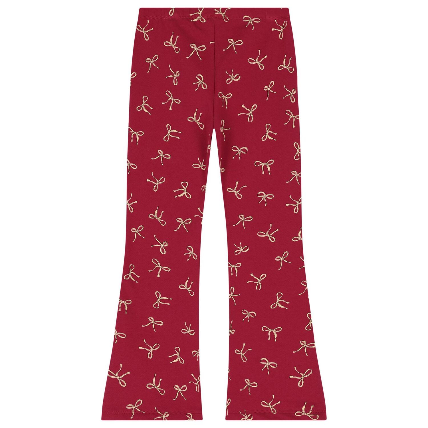 Girls Beige & Burgundy Leggings Set, 1, hi-res