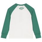 Boys White, Green & Navy Blue Teddy Bear Trouser Set, 1, hi-res