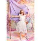 Girls Ivory Embellished Sequin Tulle Dress, 1, hi-res