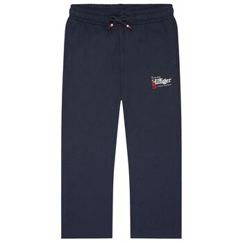 Boys Navy Blue Logo Joggers