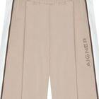 Girls Beige & Ivory Logo Trousers, 1, hi-res