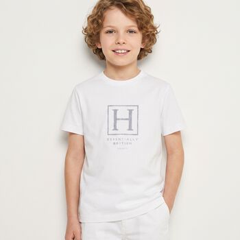 Boys White Logo T-Shirt