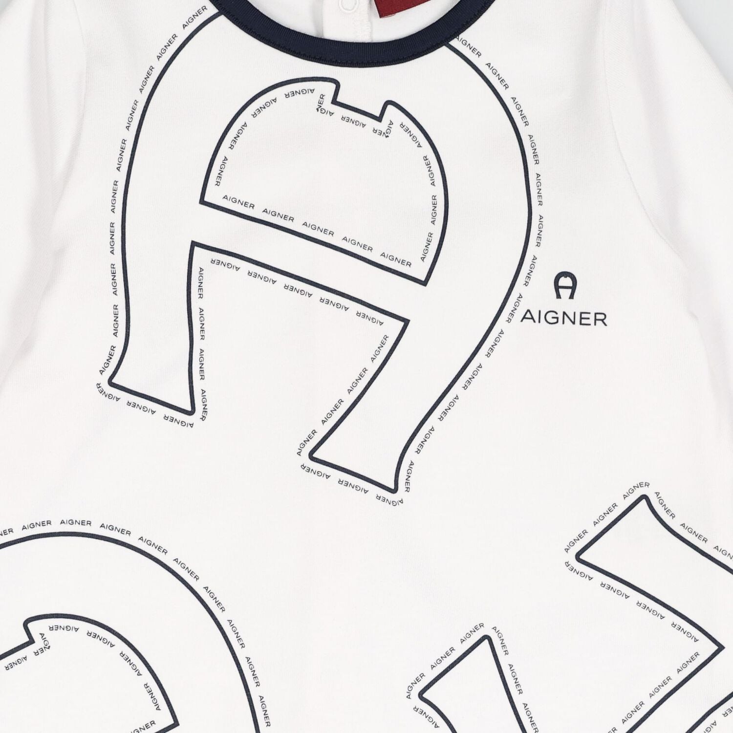 Baby Boys White Logo Babygrow, 1, hi-res