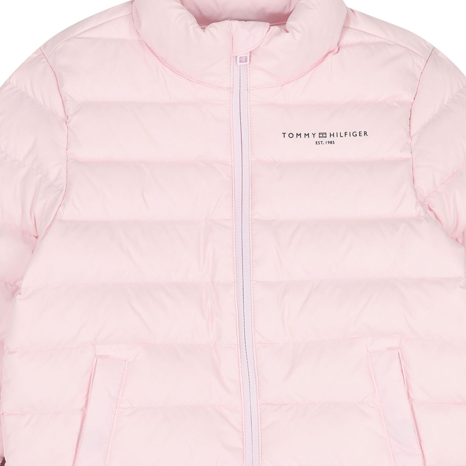 Girls Pink Logo Puffer Jacket, 2, hi-res