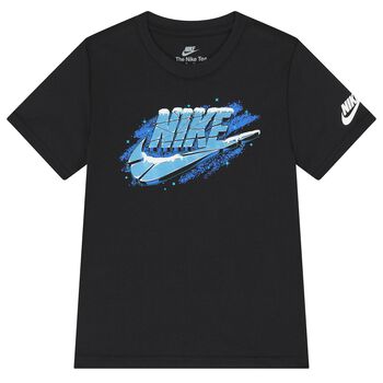 Boys Black Icy Futura Logo T-Shirt