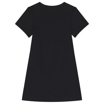 Girls Black Logo Dress