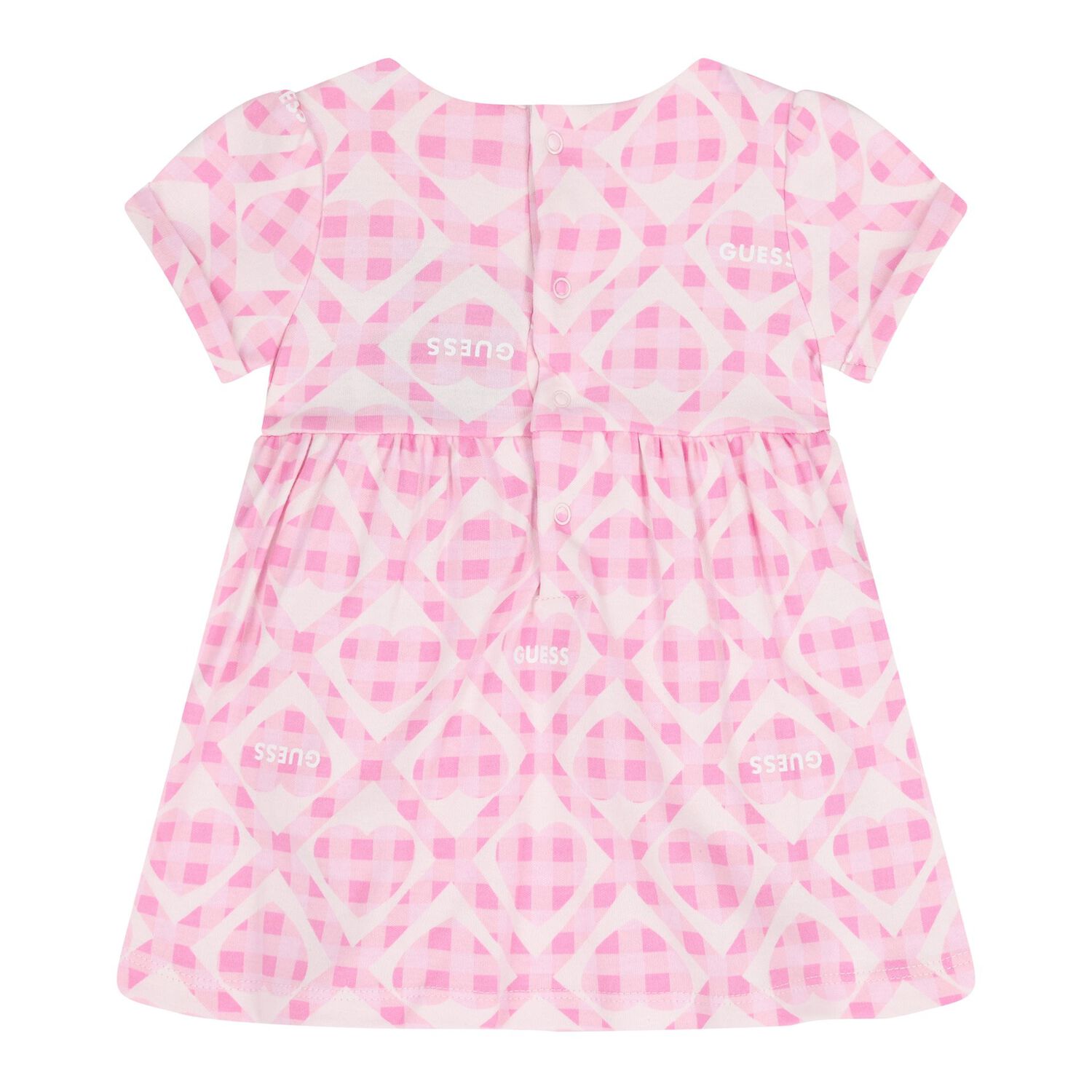 Baby Girls Pink Bodysuit Dress, 1, hi-res