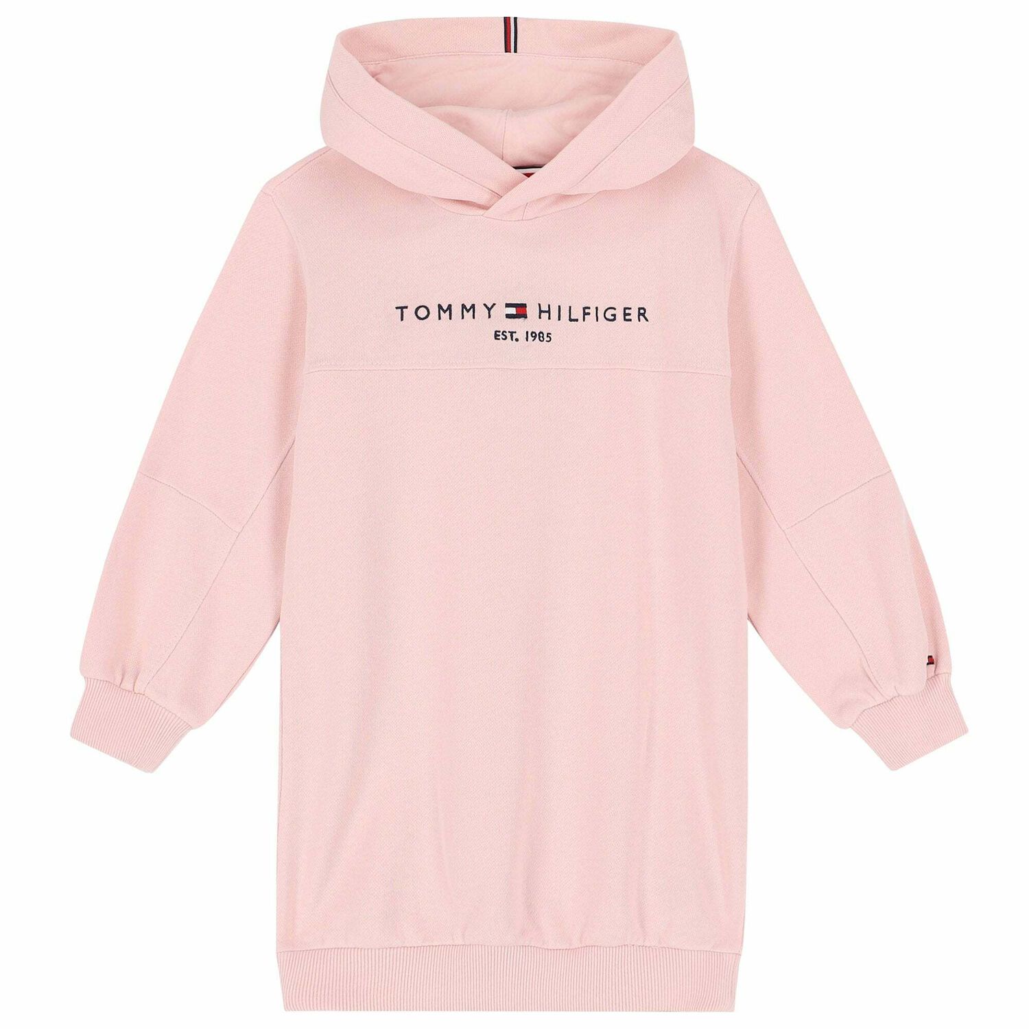 Girls Pink Logo Hooded Dress, 1, hi-res image number null