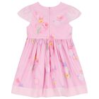 Girls Pink Floral Dress, 1, hi-res