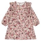 Girls Pink Logo Ruffled Dress, 1, hi-res