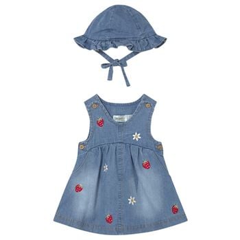 Baby Girls Blue Denim Dress Set