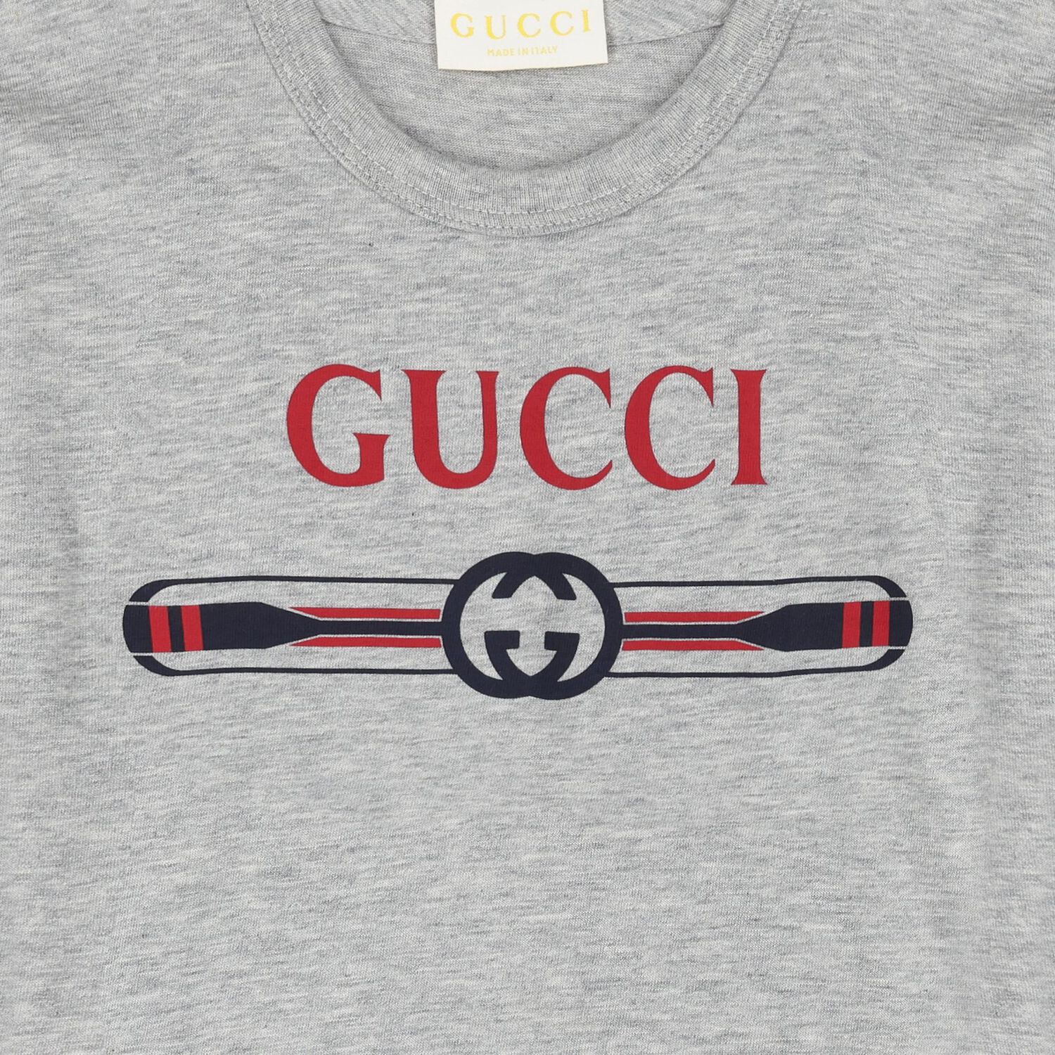 تي شيرت رمادي قطني بشعار, 1, hi-res image number null