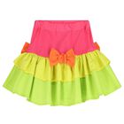 Girls Pink & Green Tiered Skirt Set, 1, hi-res