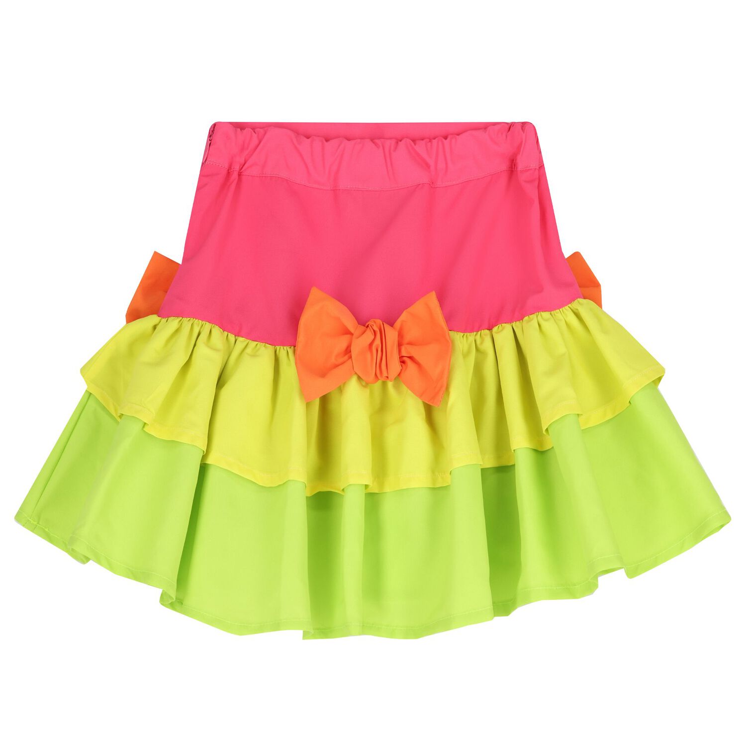 Girls Pink & Green Tiered Skirt Set, 1, hi-res