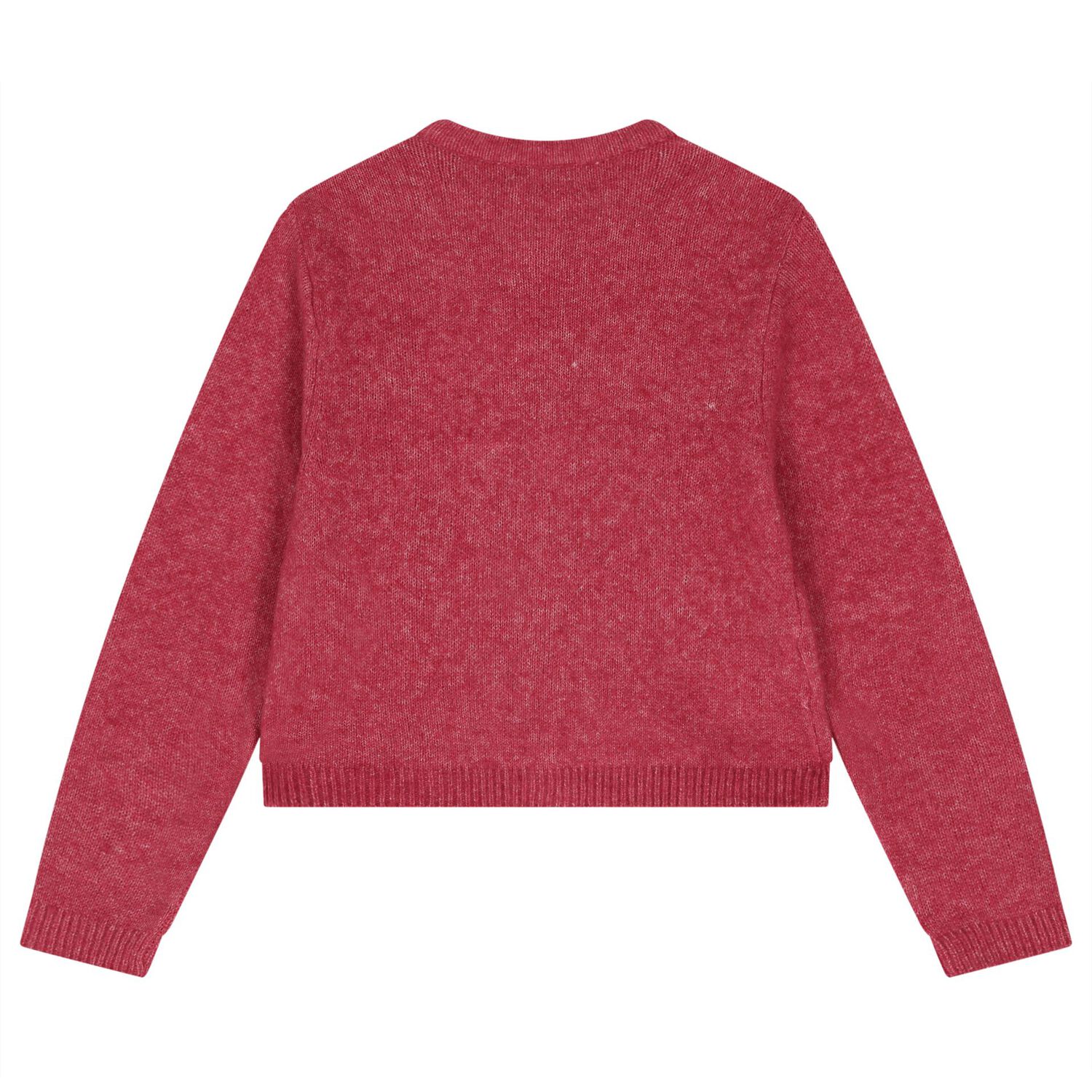 Girls Pink Bow Knitted Cardigan , 2, hi-res