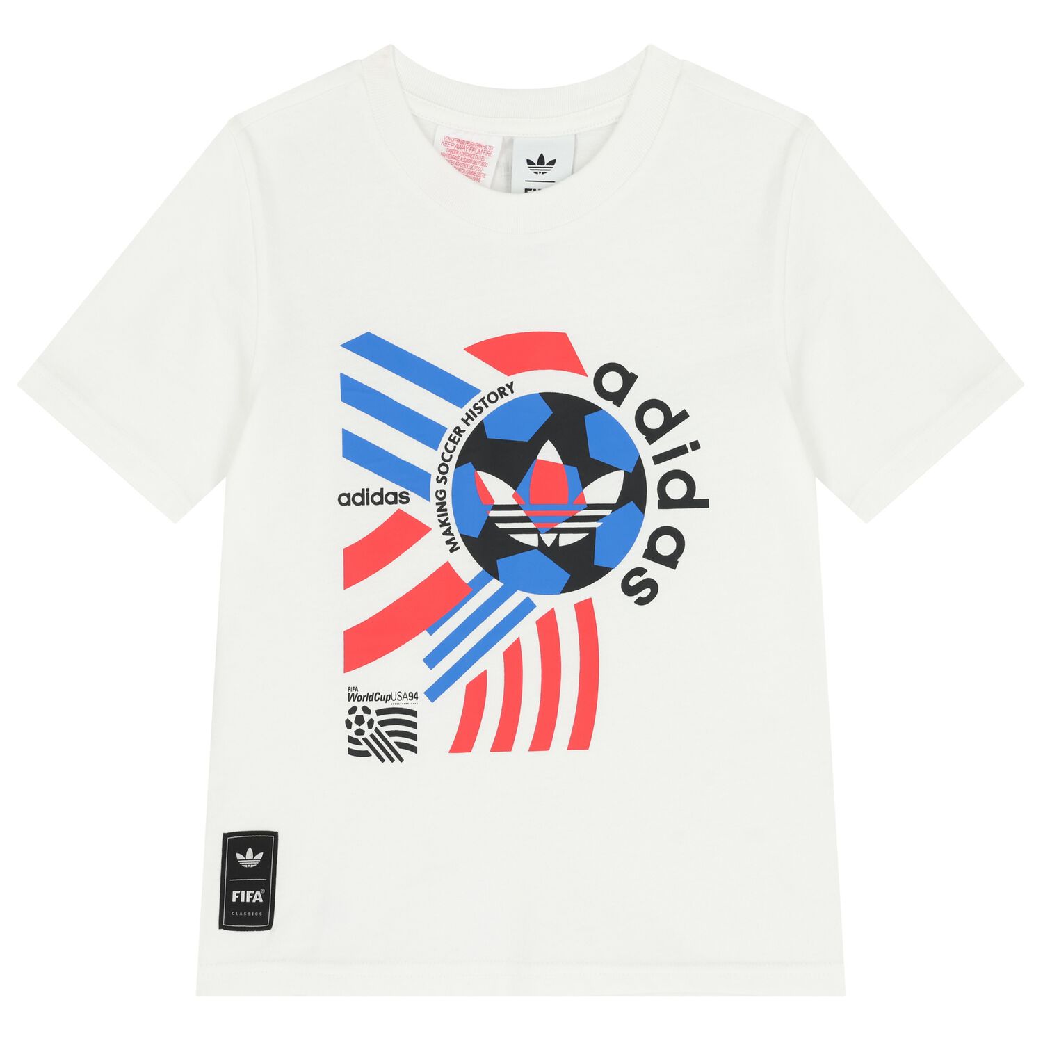 Boys White Football Logo T-Shirt, 1, hi-res