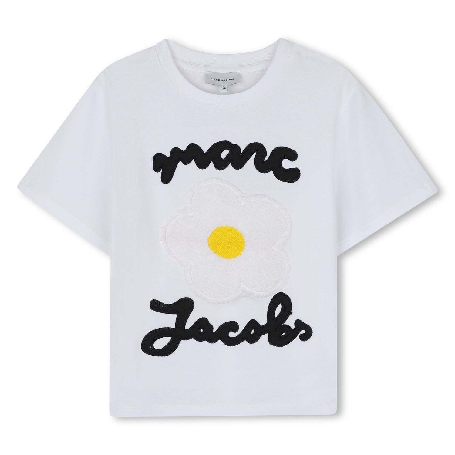 Girls White Daisy Logo T-Shirt, 1, hi-res