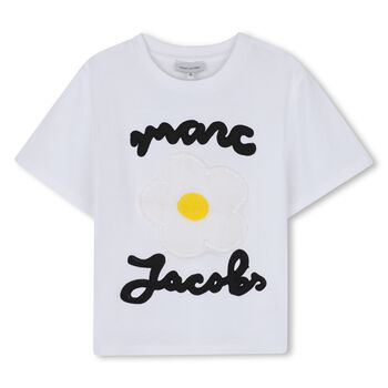 Girls White Daisy Logo T-Shirt