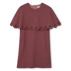 Girls Pink Cape Dress , 1, hi-res