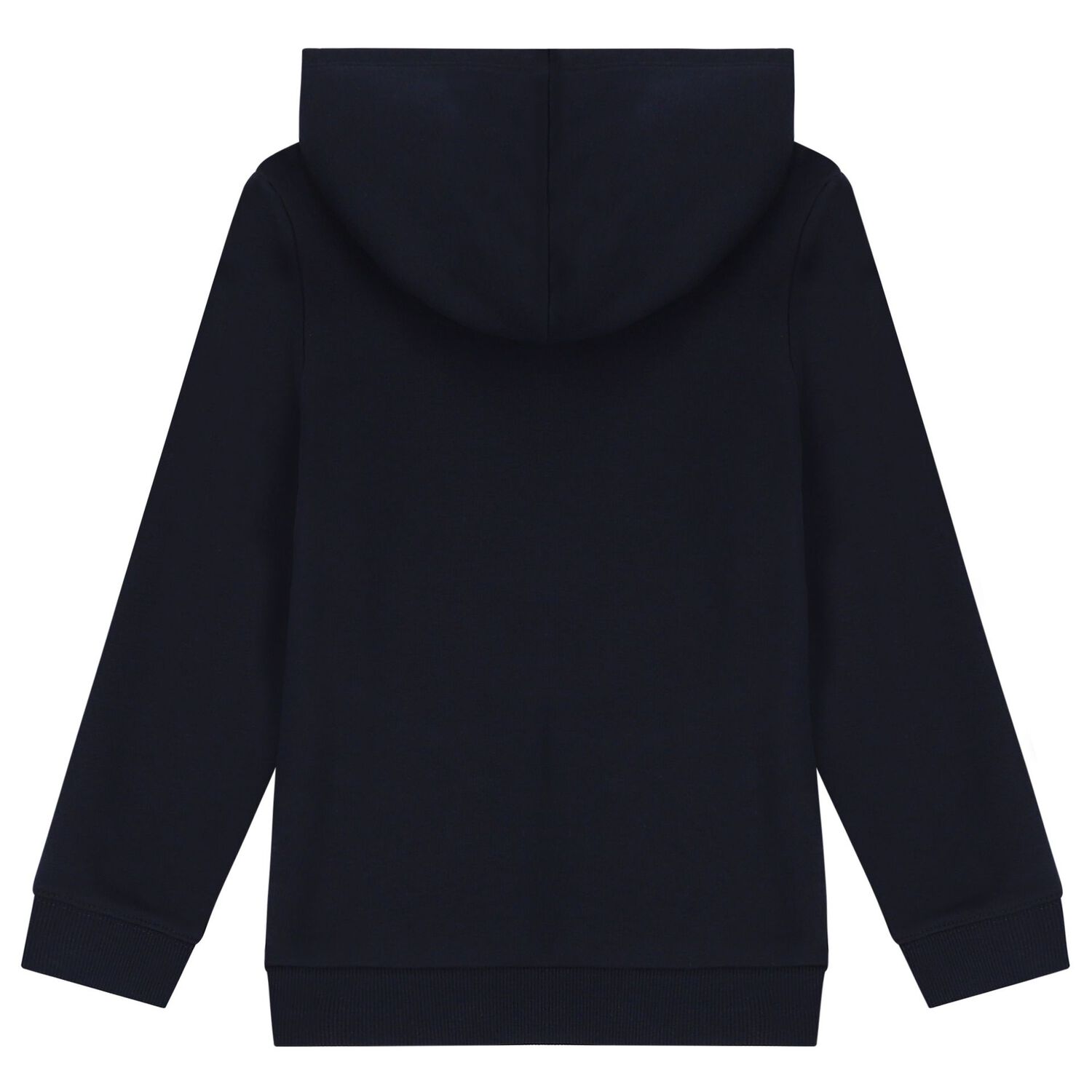 Boys Navy Blue Logo Hooded Top, 1, hi-res