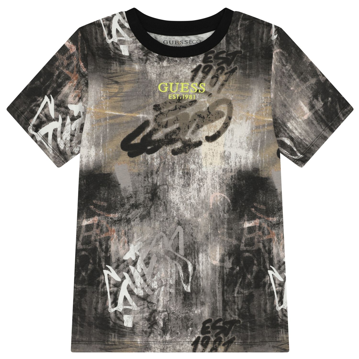 Boys Beige & Grey Logo T-Shirt, 2, hi-res