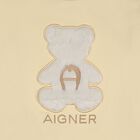 Girls Beige Faux Fur Teddy Bear Sweatshirt, 2, hi-res
