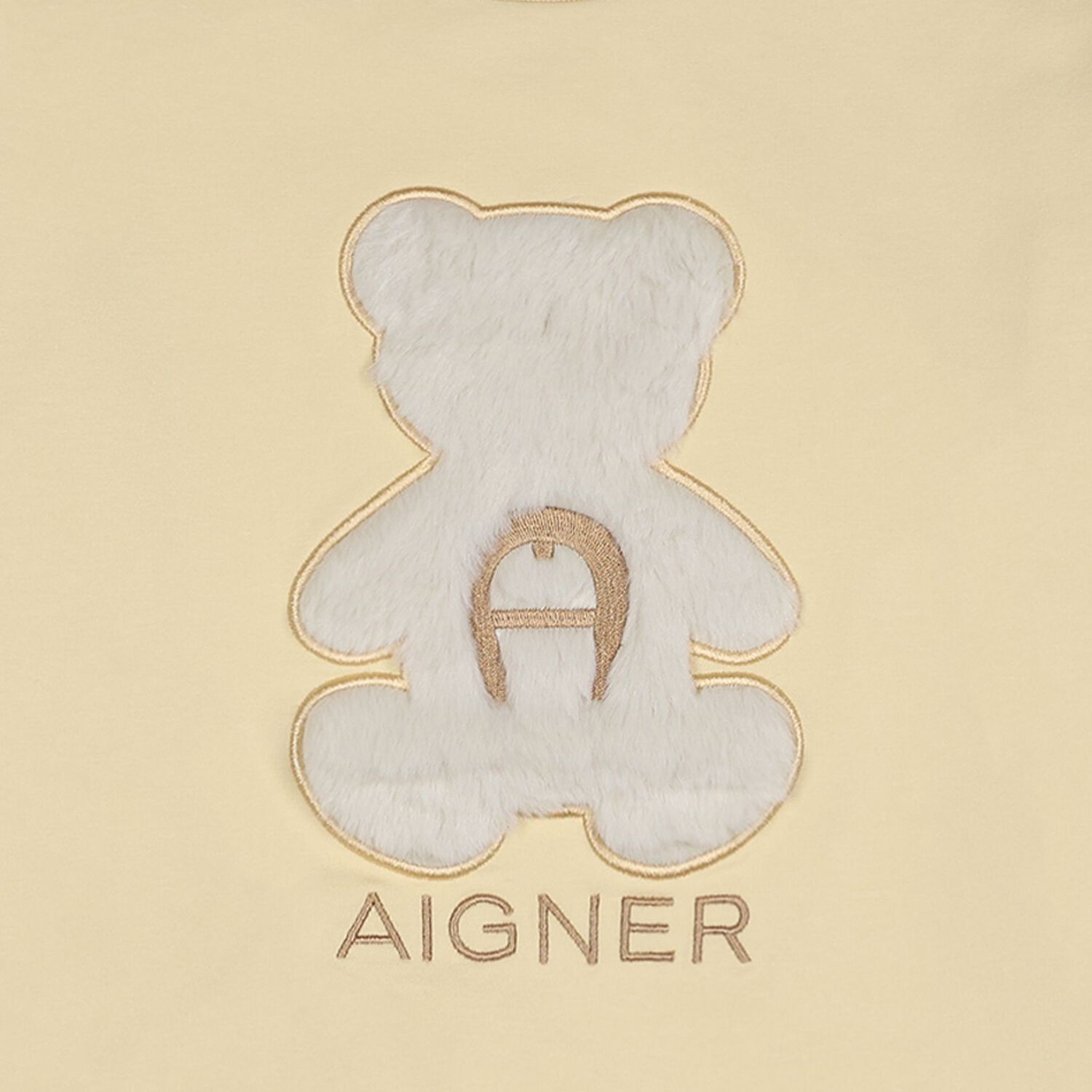 Girls Beige Faux Fur Teddy Bear Sweatshirt, 2, hi-res