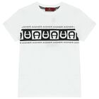 Boys White Logo T-Shirt, 1, hi-res