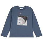 Boys Blue & Red Long Sleeve Top ( 2 Pack ), 3, hi-res
