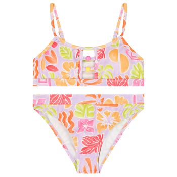 Girls Lilac Abstract Bikini