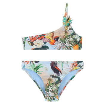 Girls Multi-Colored Floral Bikini