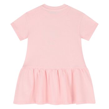 Younger Girls Pink Boke Flower Dress