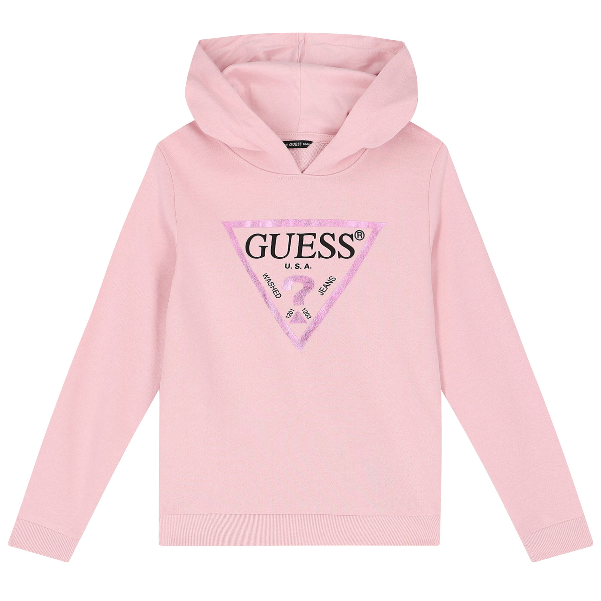 Guess hoodie pink top