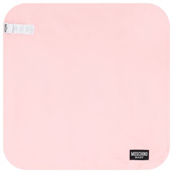 Baby Girls Pink Teddy Bear Logo Blanket